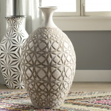 Mistana Tall Ivory Earthenware Floor Vase MTNA1421